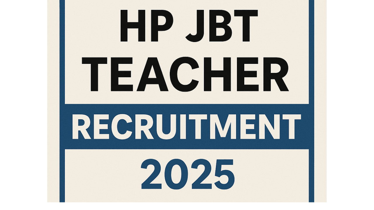 HP JBT Teacher Recruitment 2025
