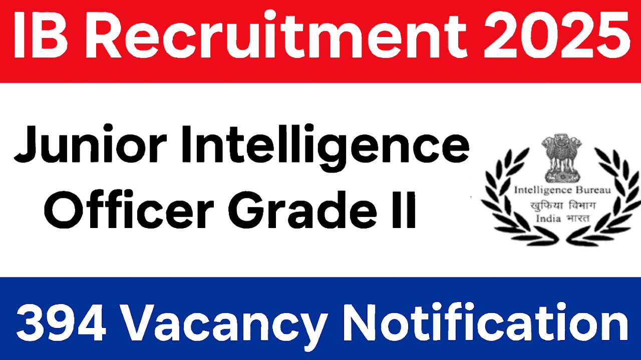 IB Junior Intelligence Officer Grade II Recruitment 2025