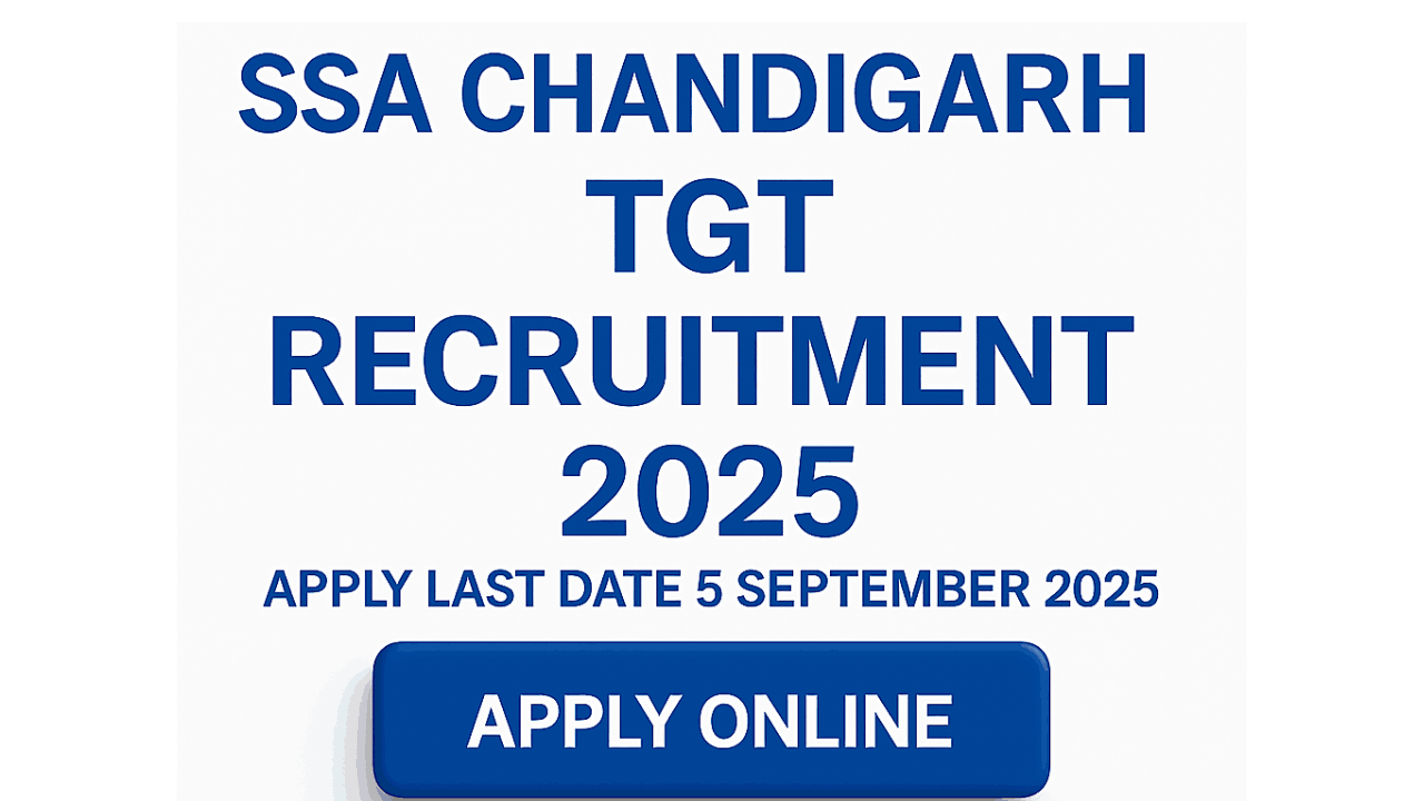 SSA Chandigarh TGT Recruitment 2025
