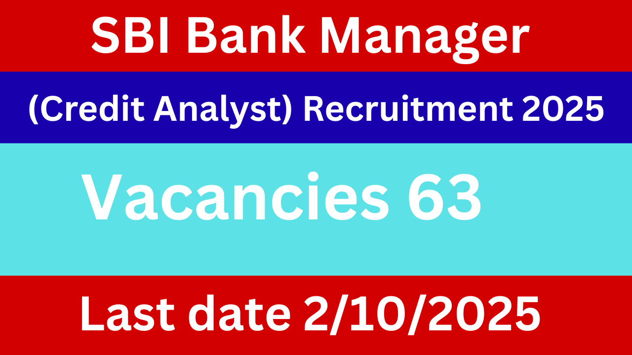 SBI Credit Analyst Recruitment 2025, SBI Manager Finance Jobs, SBI Specialist Officer Vacancy, SBI Bank SO Apply Online, SBI Corporate Credit Careers