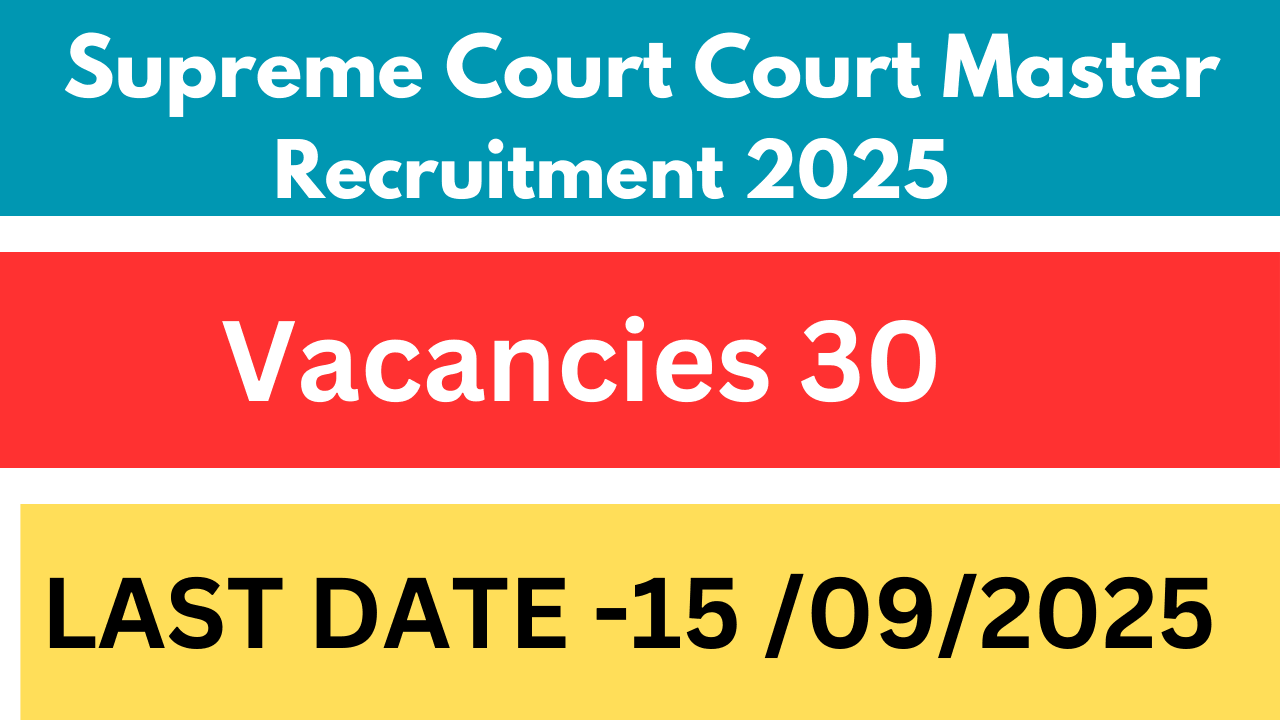 Supreme Court Court Master Recruitment 2025
