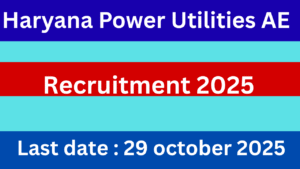 Haryana Power Utilities AE Recruitment 2025