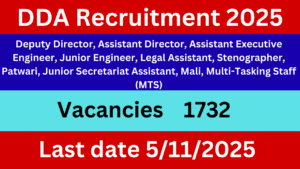 DDA Recruitment 2025