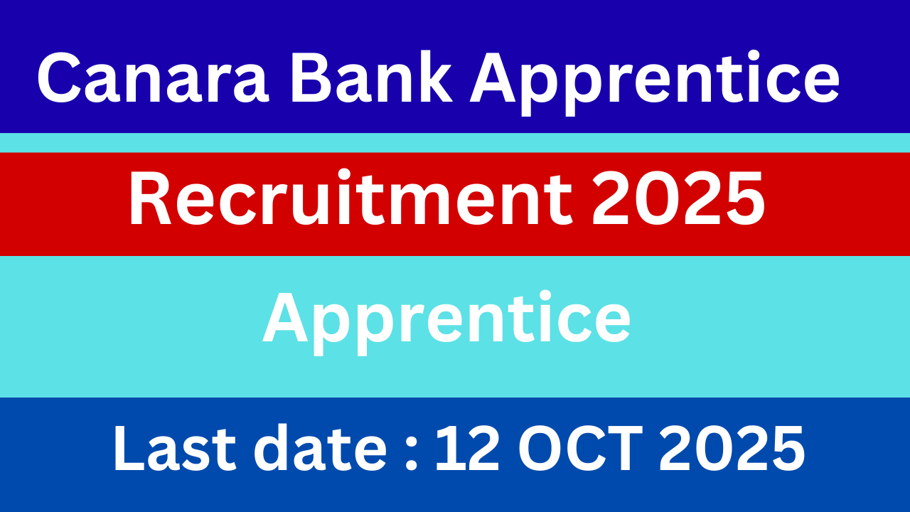 Canara Bank Apprentice Recruitment 2025
