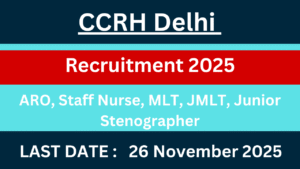 CCRH Delhi Recruitment 2025