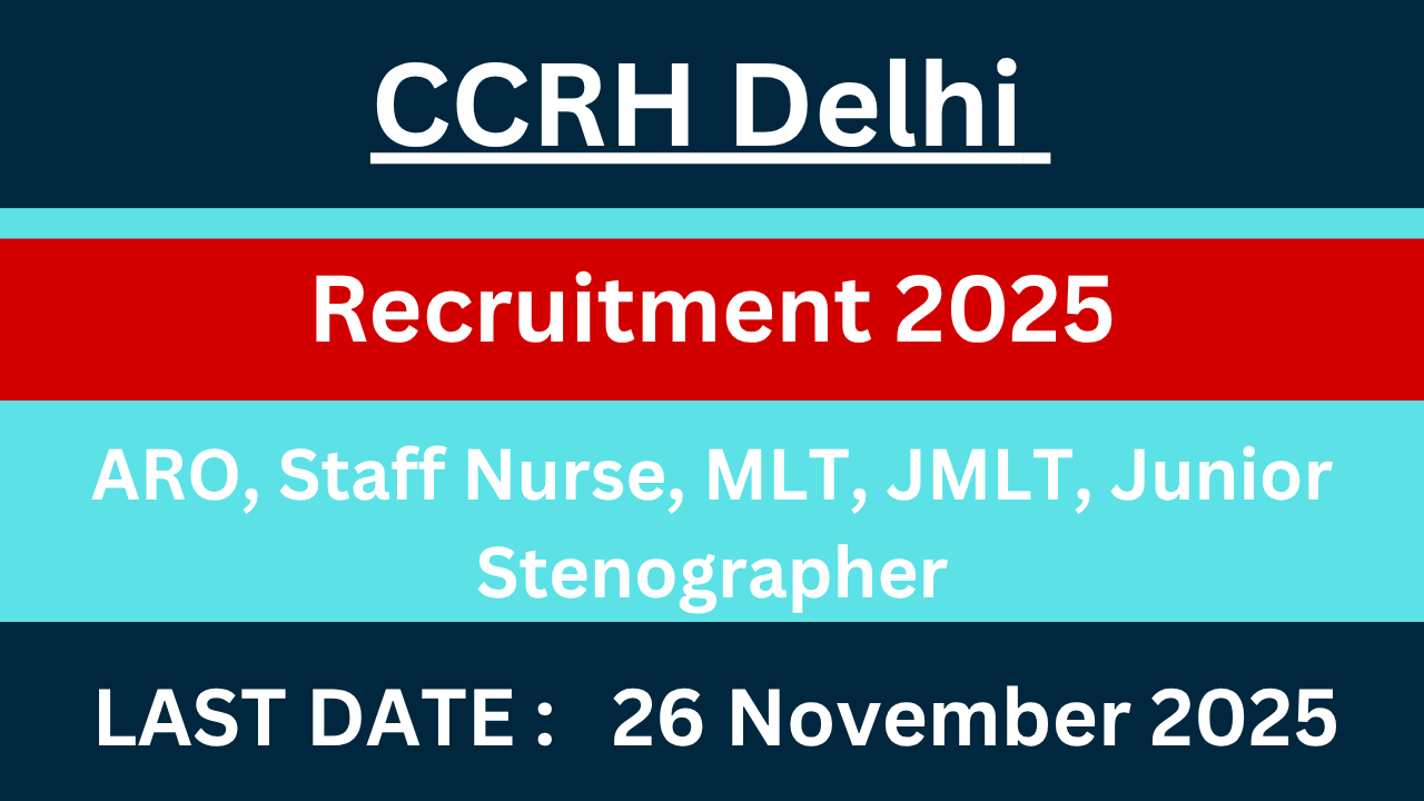 CCRH Delhi Recruitment 2025