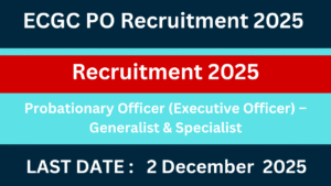 ECGC PO Recruitment 2025