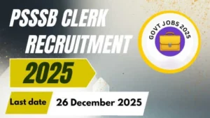 PSSSB Clerk Recruitment 2025