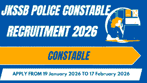 JKSSB Police Constable Recruitment 2026