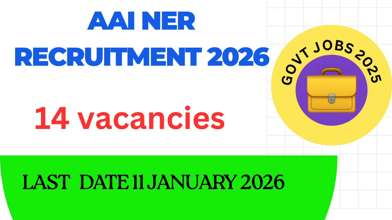 AAI NER Recruitment 2025 -Last date 11 January 2026