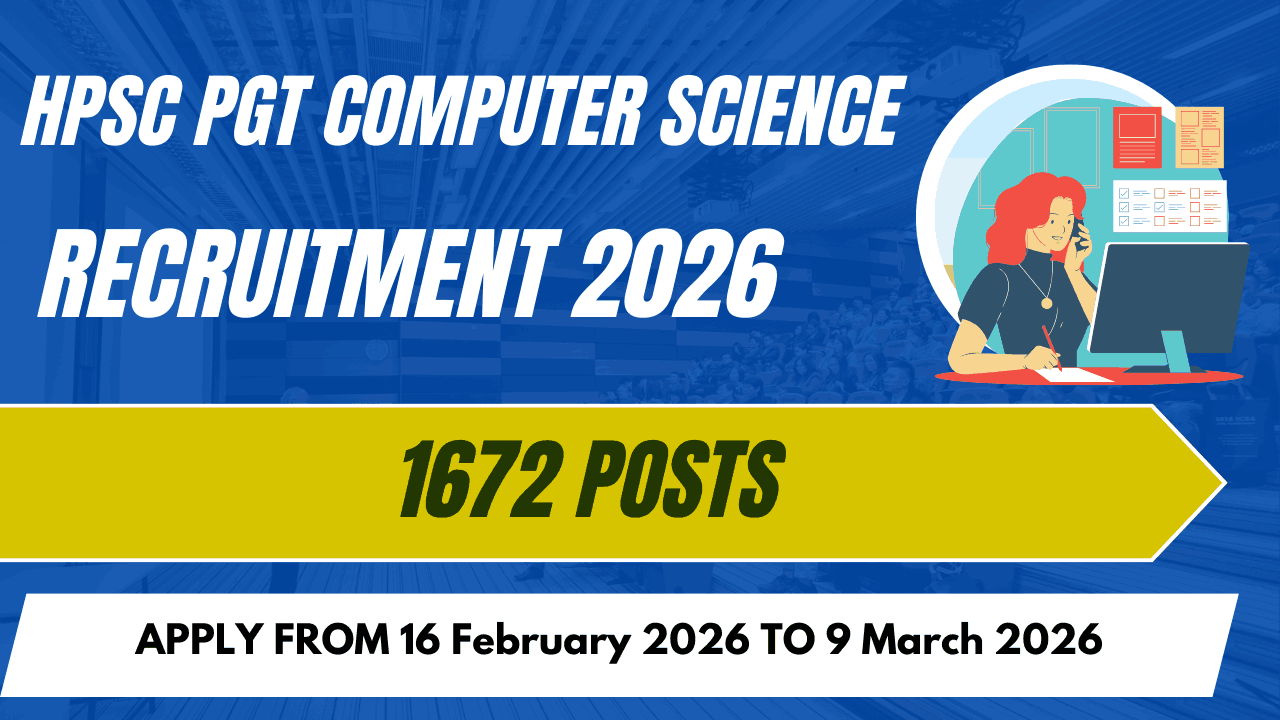 HPSC PGT Computer Science Recruitment 2026