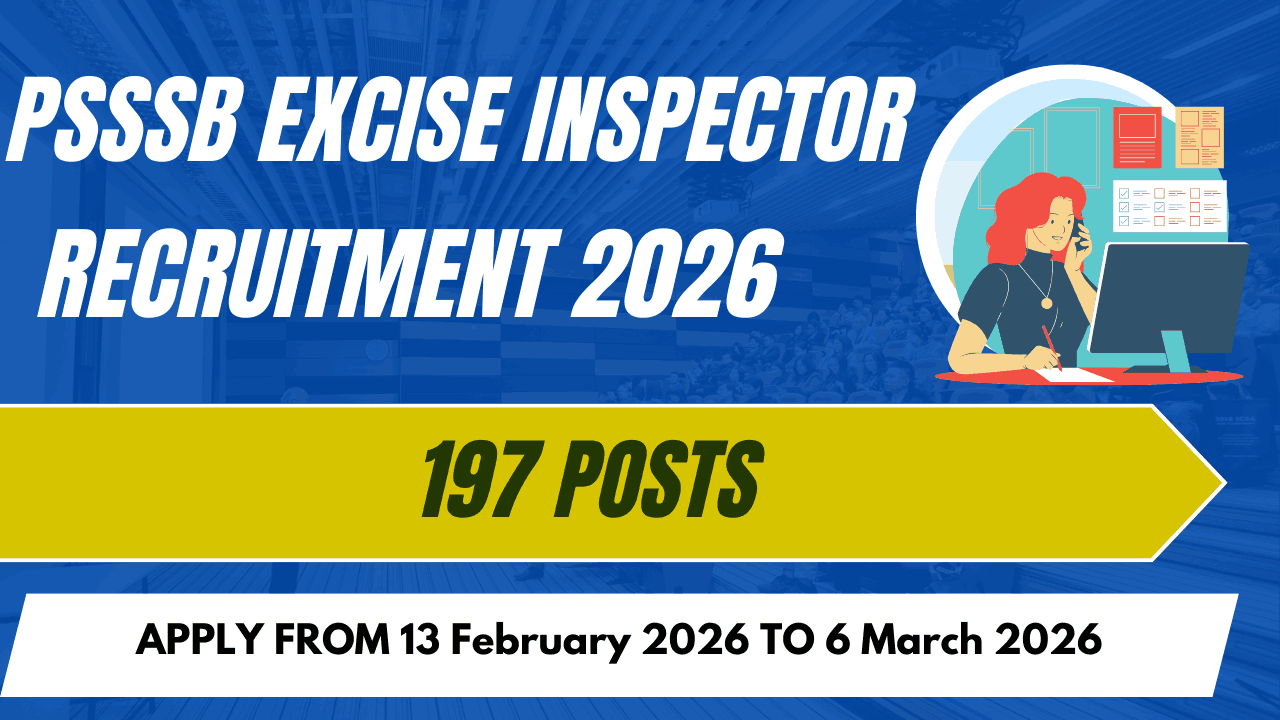PSSSB Excise Inspector Recruitment 2026