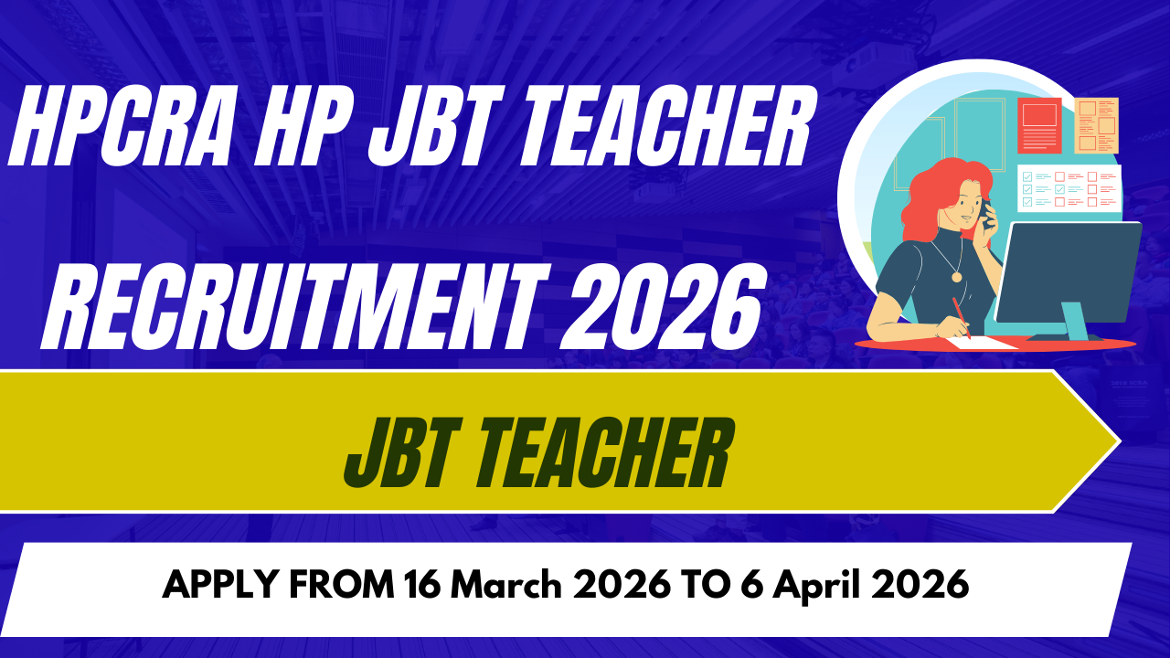 HPCRA HP JBT Teacher Recruitment 2026
