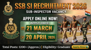 SSB SI Recruitment 2026