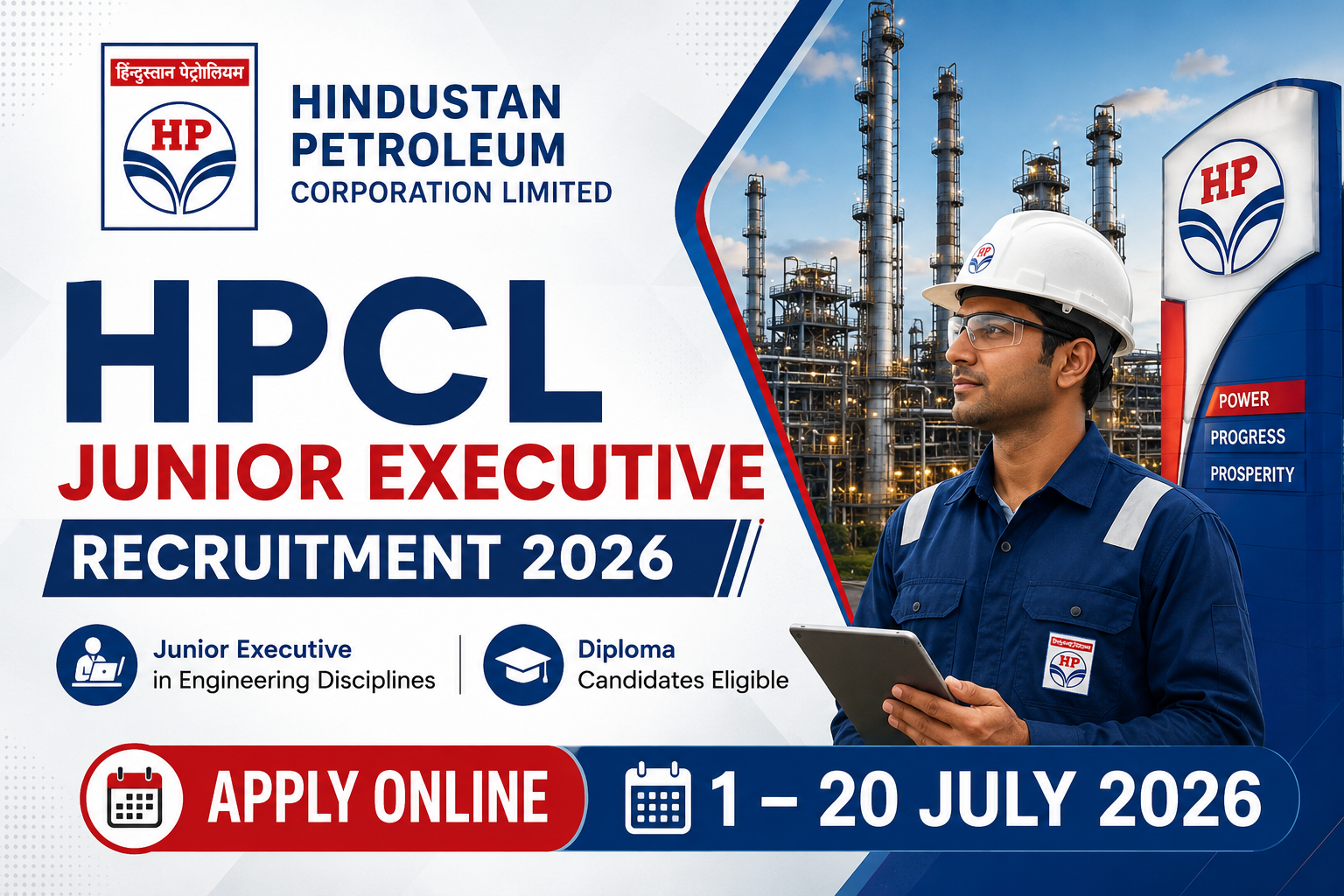 HPCL Junior Executive Recruitment 2026