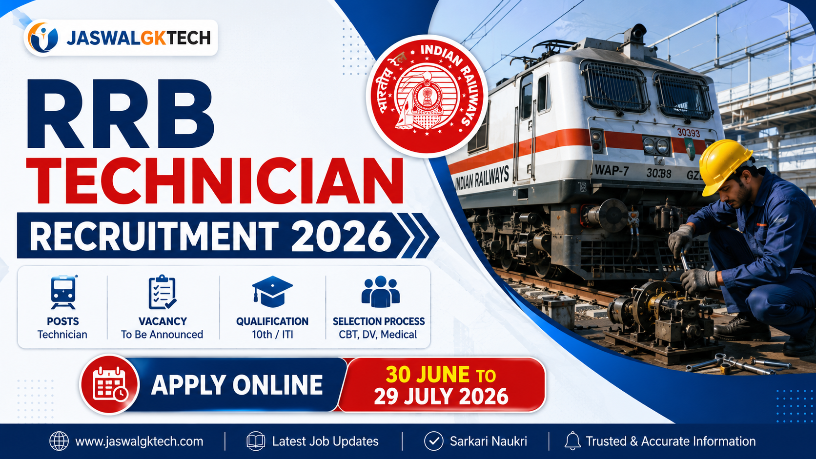 RRB Technician  Recruitment 2026