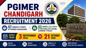 PGIMER Chandigarh Recruitment 2026